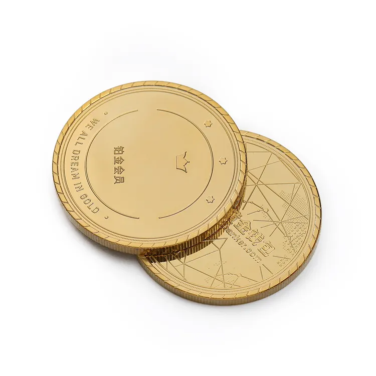 Monedas de juego de fichas pequeñas de oro y metal, gran oferta