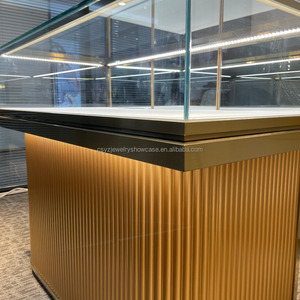 新款黄金OEM珠宝手表亭家具展示柜定制设计装饰旋转镜珠宝柜 - Product Image 5