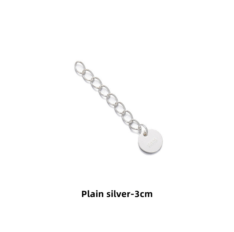 Plain silver 3cm