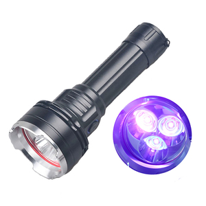 Hot bán 365nm UV đèn pin xách tay màu đen chỉ số sức mạnh ánh sáng 395nm <span class=keywords><strong>LED</strong></span> UV Torch cho Bọ Cạp Pet nước tiểu Máy dò - Product Image 1