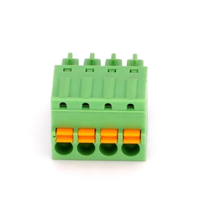 Bloque de terminales de 2, 3, 4 ~ 24 Pines, jaula de resorte de empuje, bloque de terminales enchufable de paso de 3,81mm, tipo macho, YC030-381-4Pin - Product Image 5