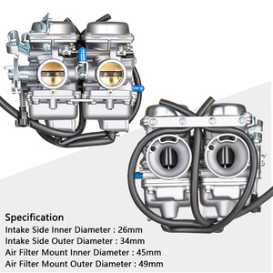 Đôi xi lanh đôi pd26js 26mm Bộ chế hòa khí cho Honda cbt125 cbt250 cmx250 ca250 cb250 cb125t cb250t xe máy bộ chế hòa khí - Product Image 3