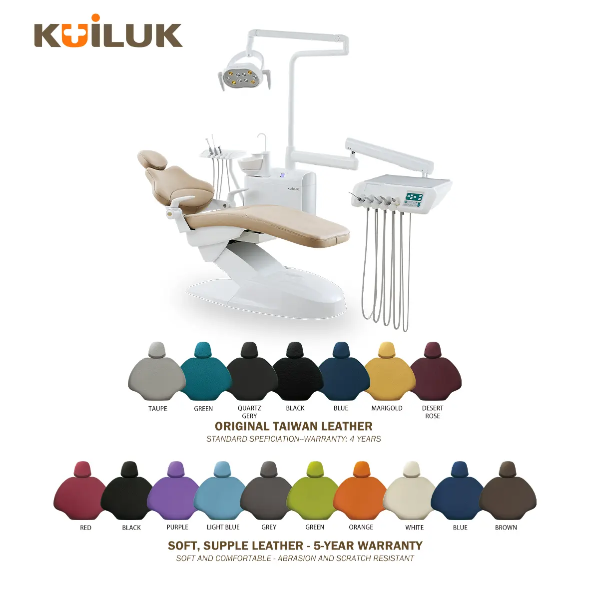 Attrezzature dentistiche della sedia dentale di Kuiluk K4pro con la luce di indurimento della sicurezza dentistica della sedia del dentista