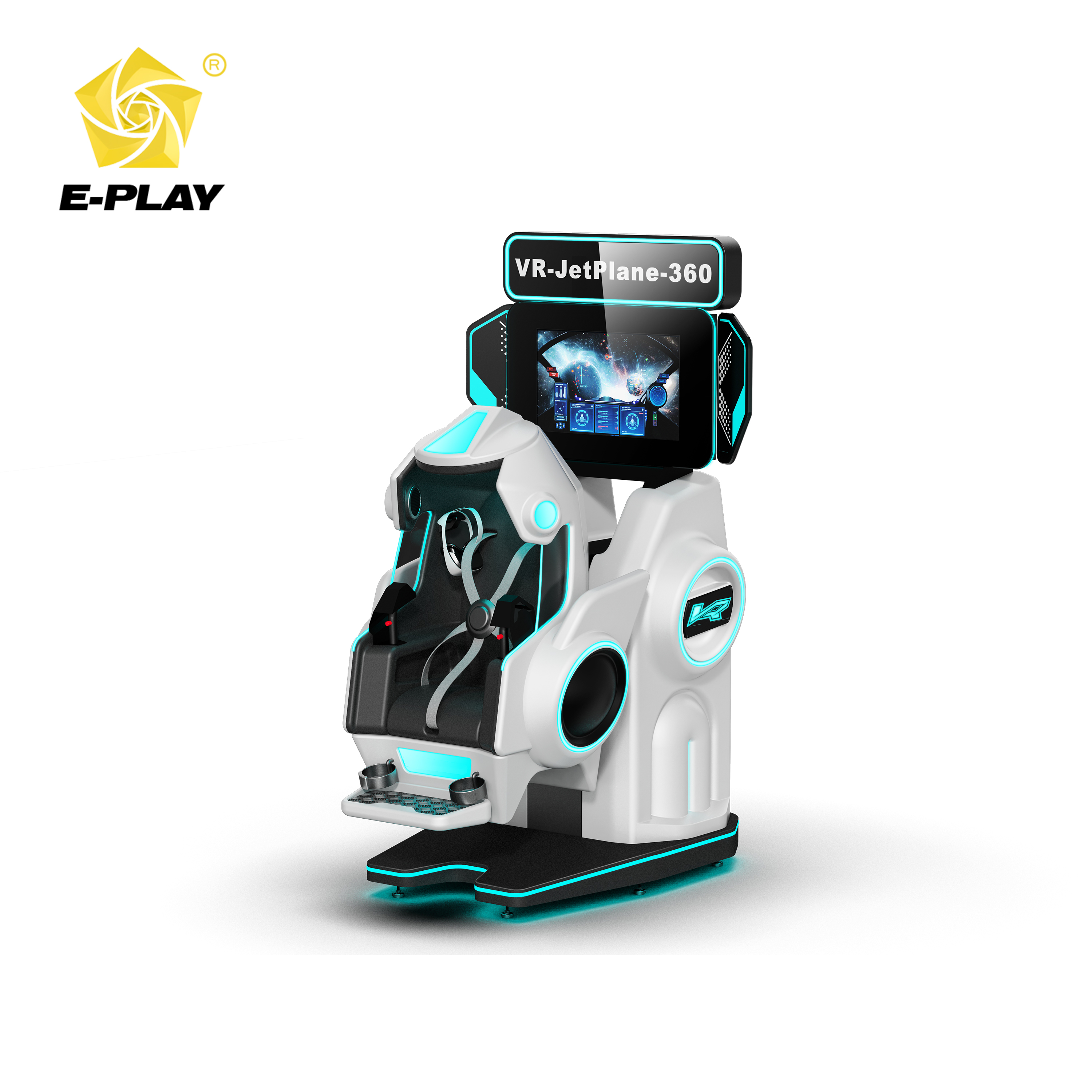 Silla tipo huevo 360 VR jetplane blanca