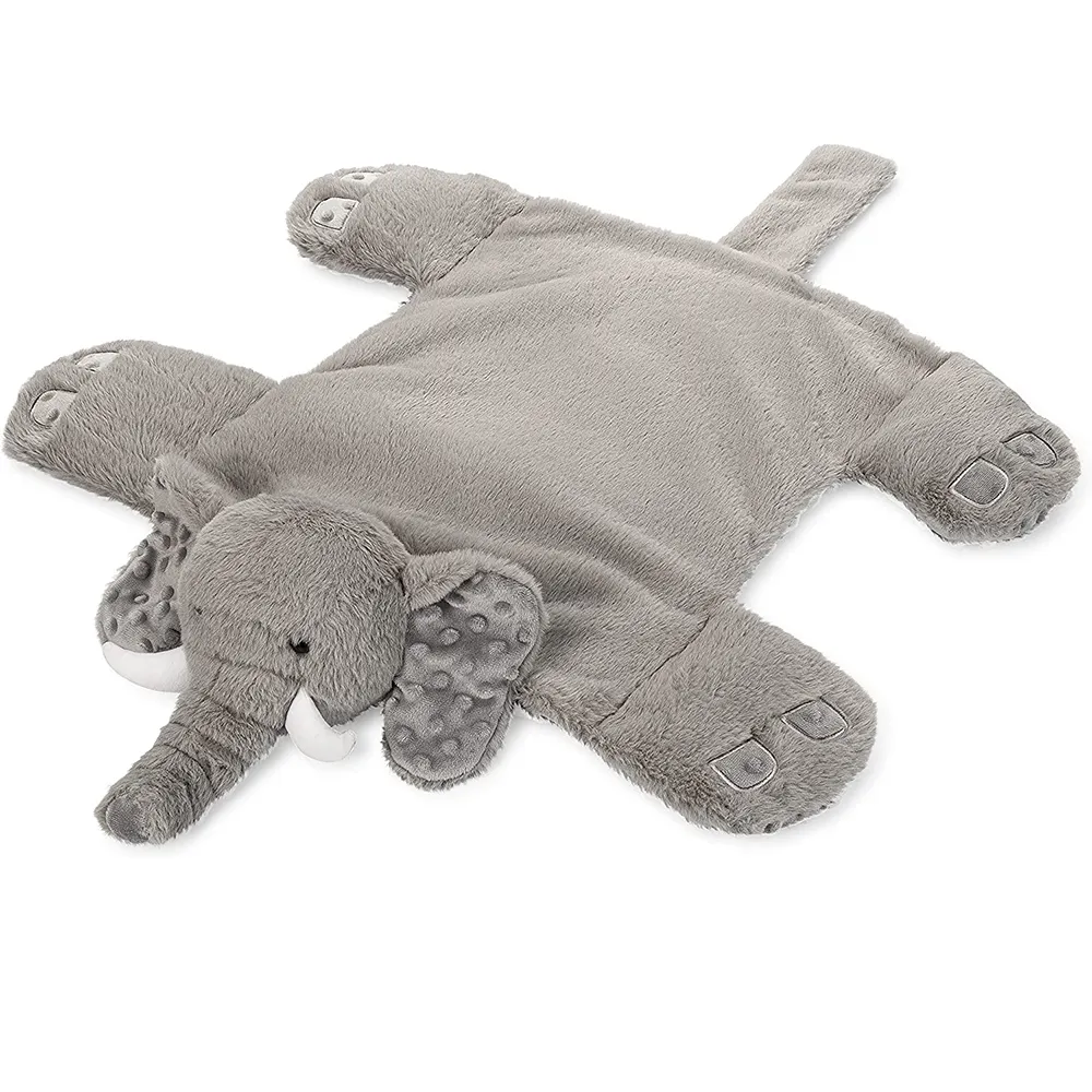 5701 Pondéré Animal Lap Pad Enfants Éléphant Sensoriel Couverture En Peluche Amovible Lavable Couverture Pondérée 5lb Animaux En Peluche