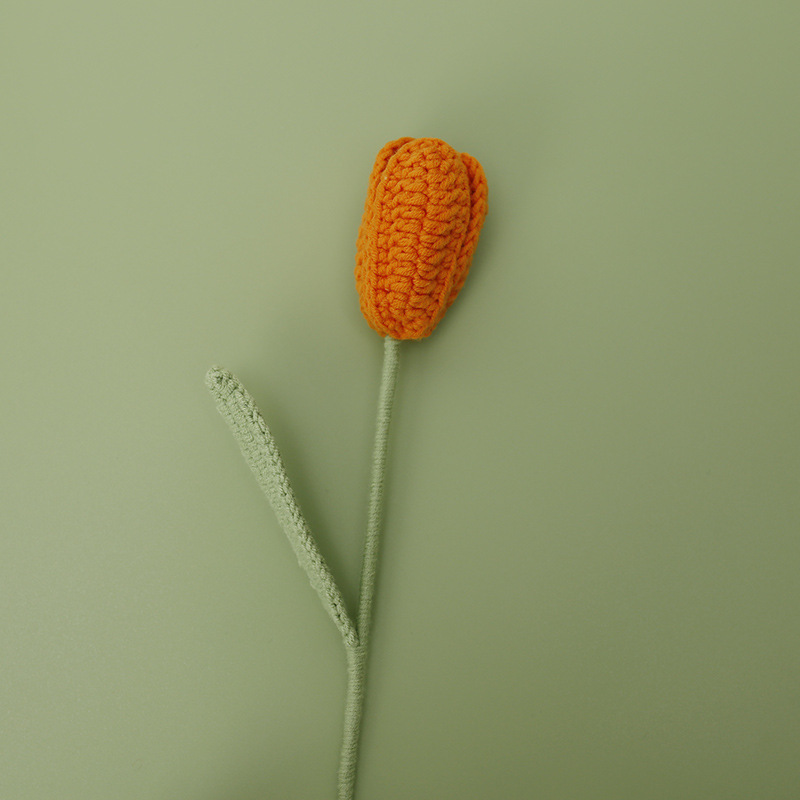 El tulipán naranja tiene cinco flores grandes y coloridas.