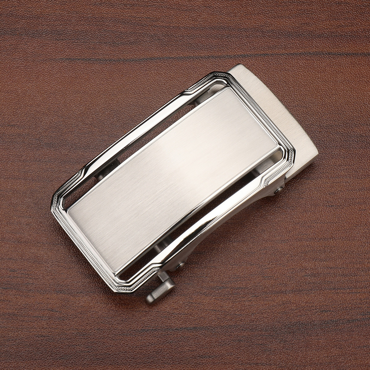 Silver buckle head suitable for 3.4-3.5cm width automatic belt