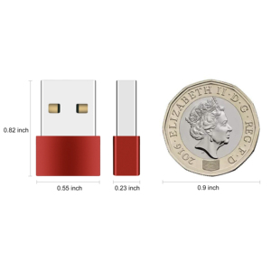 Usb-c母对公性别转换器Type-C适配器USBC连接器USB C至USB适配器支持徽标打印