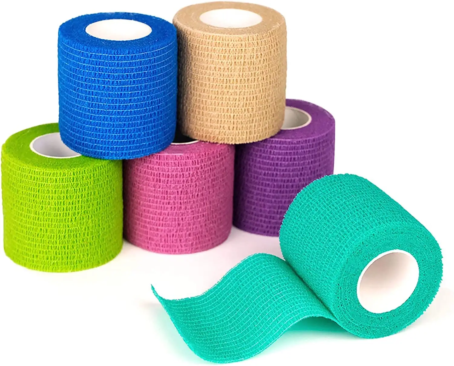 Factory Hot Sale Vlies Elastic Flexible Selbst klebende kohäsive Bandage für Sportler