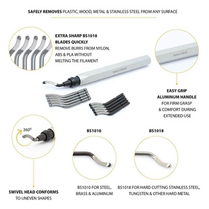 El çapak alma bıçakları çapak alma aracı ile Metal ve plastik pah aracı için döner matkap kaldırma bıçakları - Product Image 2