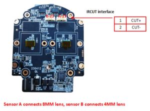 Duplo sensor SC4336P 4MP Câmera IP Board Auto IR Cut 2560*1440 Detecção de Movimento MIC Áudio Interface auto comutação Camera Board
