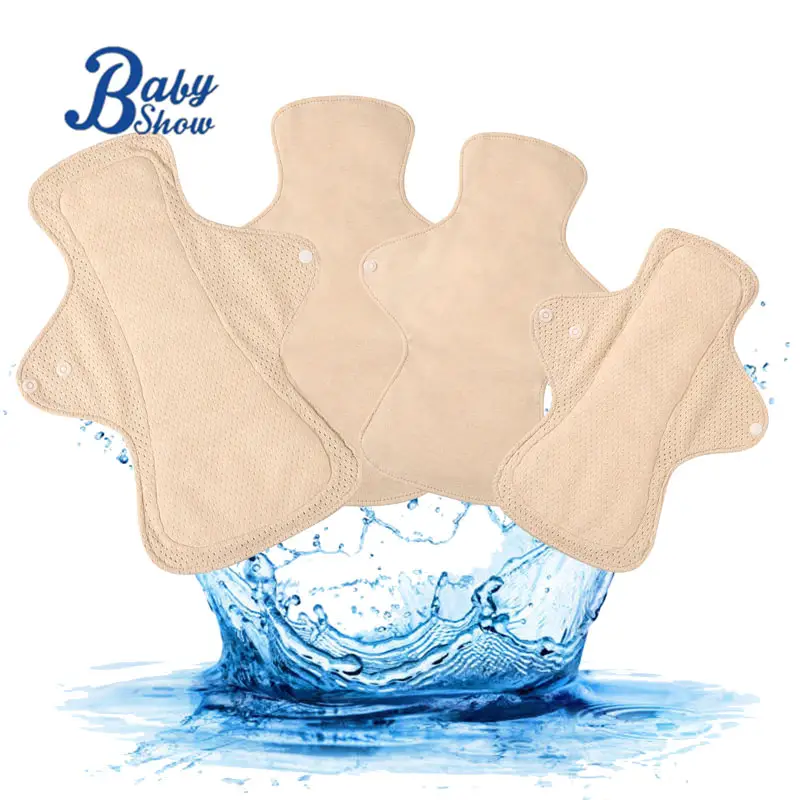 Reusable Washable Sanitary Napkins Menstrual Cloth Pads 4 Layer Breathable Hygienic Towel Pad Winged Reusable Sanitary Pads