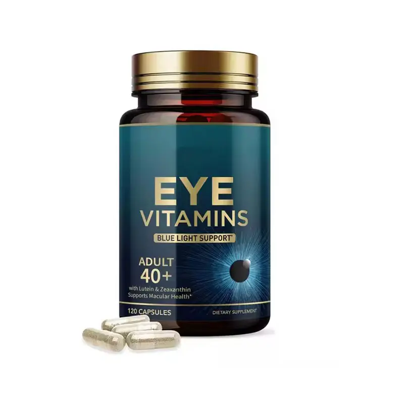 Suplemento mineral de vitamina para los ojos contiene luteína zeaxantina Zinc vitamina C E Salud ocular para adultos Soportes de visión seca
