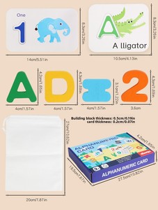 Bảng Chữ Cái Thẻ Flash ABC Học Tập Đồ Chơi Trẻ Em Bằng Gỗ Chữ Số Khối Sight Từ Phù Hợp Với Trò Chơi Montessori educationaltoys - Product Image 3