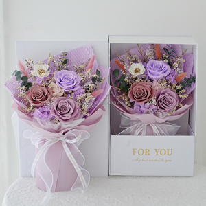 Món Quà Mới Ý Tưởng Cuối Cùng 3 Năm Giấy Gói Bất Tự Nhiên Khô Bó De Fleurs Mariage Vĩnh Cửu Rose Bảo Quản Bó Hoa Của Hoa - Product Image 6