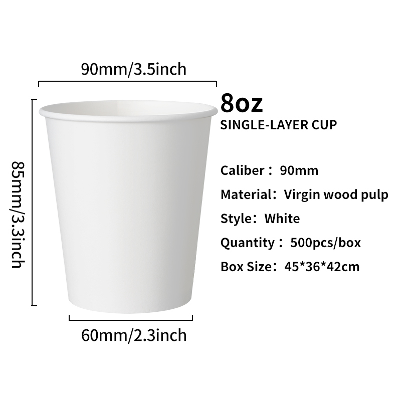 สีขาว ขนาด 90 ความจุ 8 ออนซ์ ความยาว 280 เมตร ชั้นเดียว