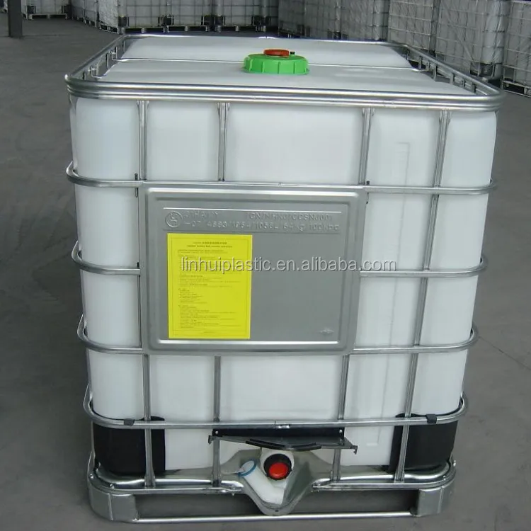 1000l usato ibc serbatoi contenitori con ruota di acqua di plastica per la vendita