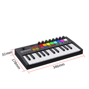 Piano de música portátil, sintetizador Midi, 25 teclas, USB, órgano eléctrico, controlador de teclado MIDI, teclado controlador colorido - Product Image 1