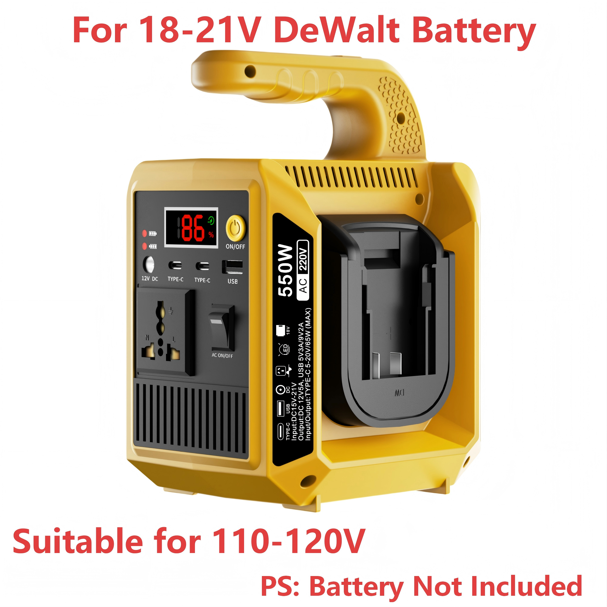 Pour DeWalt 110-120V