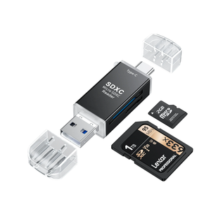 USB 2.0类型C 4合1多接口读卡器类型C微型SD TF存储卡读卡器手机笔记本电脑配件 - Product Image 1