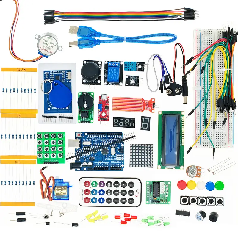 Kit de iniciación básico para Arduino, kit de iniciación con caja de venta al por menor para la escuela, kit de programación educativa para niños, juguetes educativos para Arduino