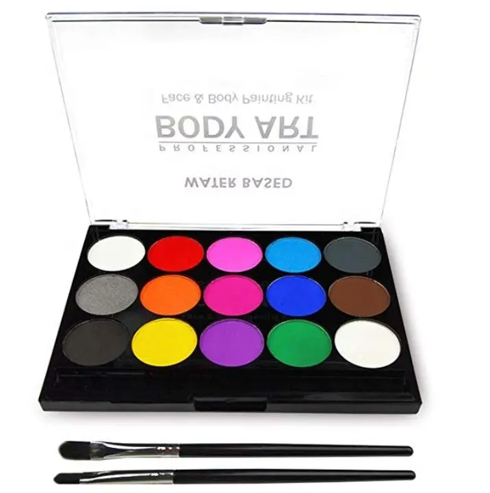 KHY-conjunto profesional de maquillaje para niños, Kit de pintura de cara, 15 colores, para Halloween, gran oferta