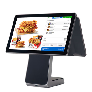 Terminal de sistema POS todo en uno con pantalla táctil, tienda de restaurante minorista, máquina Registradora de software de computadora Pos de 15,6 pulgadas