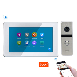 4 Wire Touch Screen 7 Inch Professional Apartment Building Video <strong>Intercom</strong> Ip <strong>System</strong> <strong>Multi</strong> Apartment Touch Screen - Product Image 1