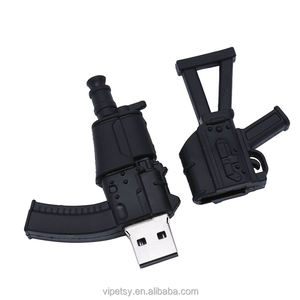 プロモーションカスタマイズPendrive Cle Usb FlashDiskカスタマイズされたPVC 3Dおもちゃの銃の形のUSBフラッシュドライブ4GB 8GB USB 2.0武器の形 - Product Image 6