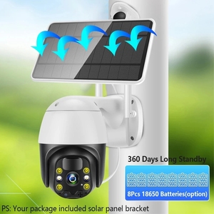 Tuya Smart WIFI 4G Cámara solar Full HD 3MP con sensor CMOS gran angular Batería de baja potencia y tarjeta de memoria para uso en interiores y exteriores - Product Image 6