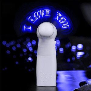 Ventilador de Flash LED programable, ventilador de batería de mensaje personalizado, Mini ventilador portátil de mano