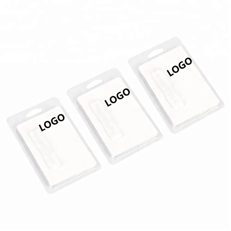 Atacado Custom Logo Pacotes Clear Transparency Plastic Clamshell Para vazio 0.5ml 1ml Carrinhos Blister Package Packaging