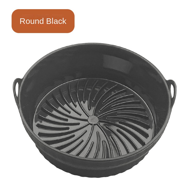 Assiette ronde pliante pour frite noire