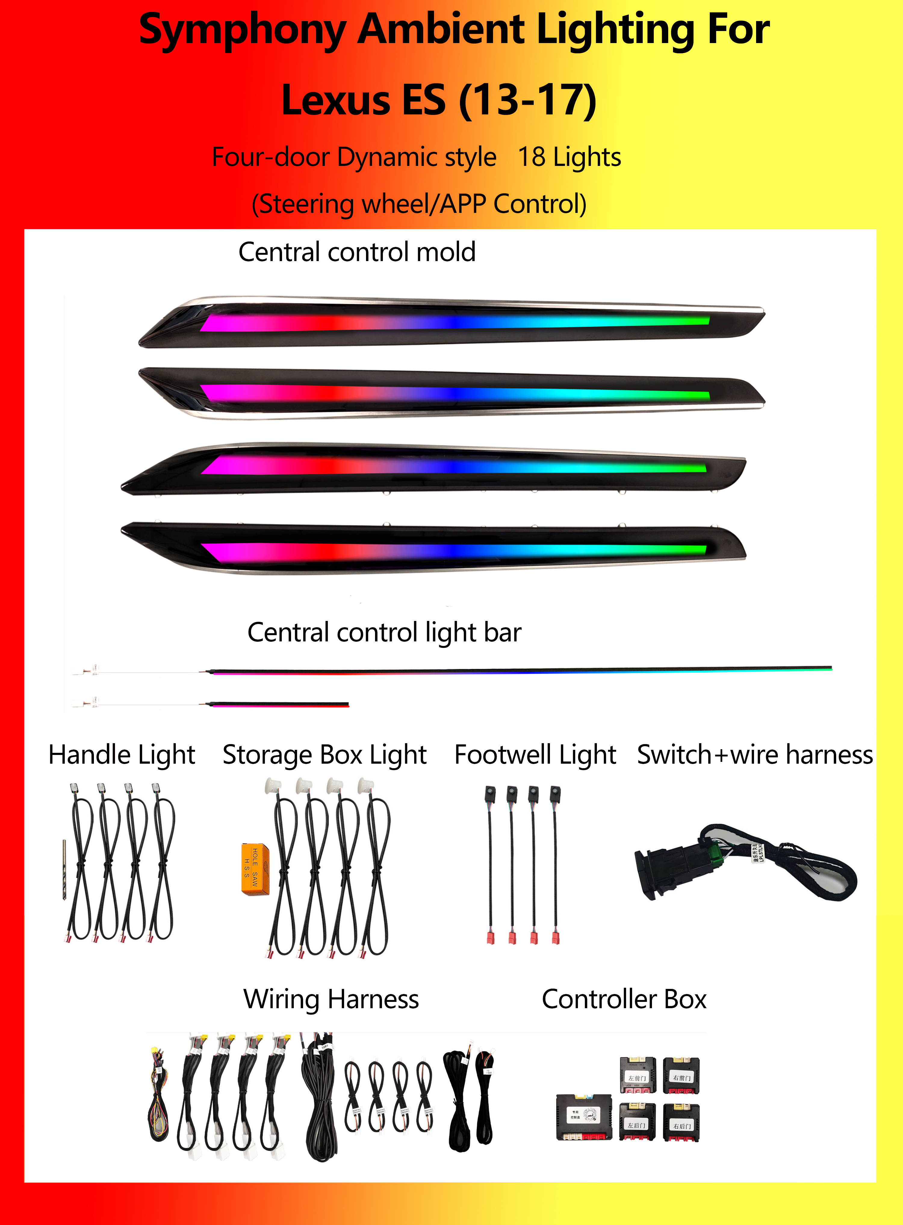 Lexus ES Quatre portes Dynamic Symphony 18 lumières