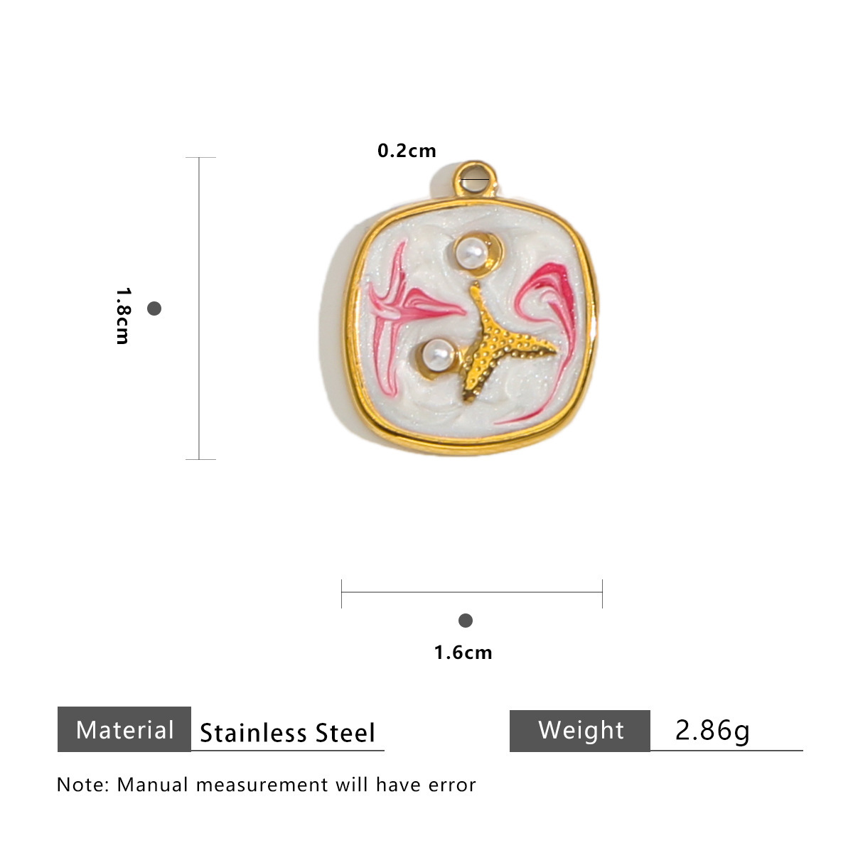 Perles sirène 2C dégradé 16,5x18,5mm= 2PCS
