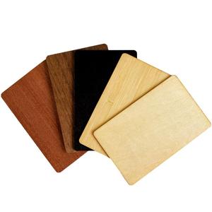 Hochwertige benutzer definierte Handwek naturliche Holz scheiben Karte RFID NFC Bambus boş Visitenkarte schwarze Walnuss Kar