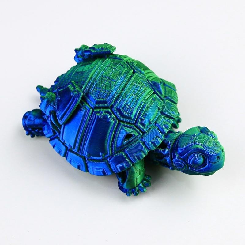 Tortue mécanique bleue et verte 10cm