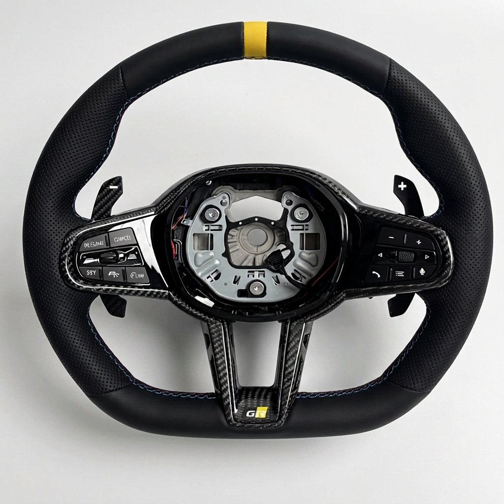 Full leather+Carbon fiber trim cover
