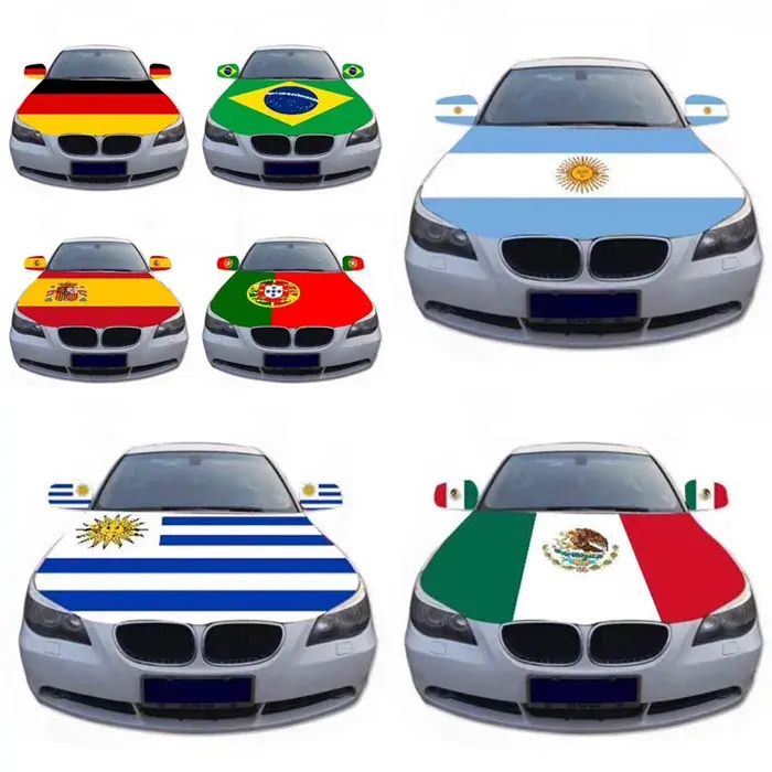 Factory Direct Sale Hot Selling Cheap Fabric Polyester Custom Logo All Countries Iraq Engine Car Hood Cover Flag