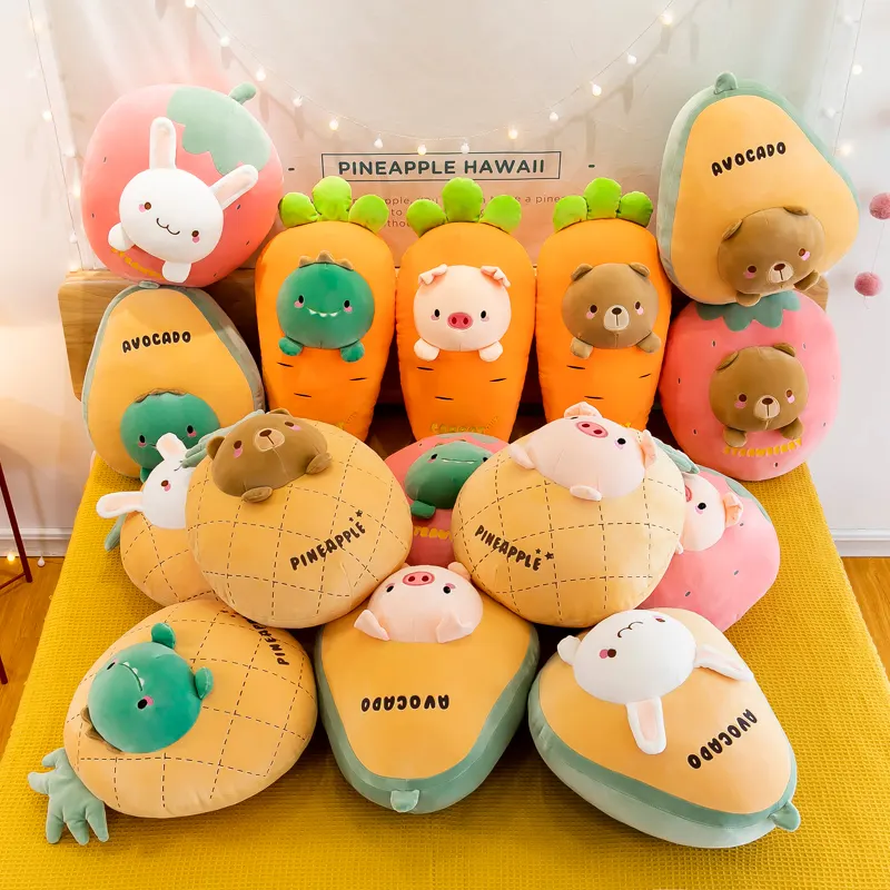 Yeni tasarım yumuşak peluş oyuncaklar avokado ananas dolması meyve yastık 80cm peluş bebek Squishy hayvan sevimli oyuncaklar doğum günü hediyeleri için