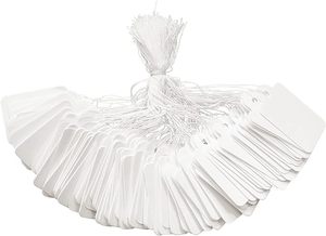 Riciclabile Super Mini carta bianca scrivibile appendi cartellini con stringhe di prezzo - Product Image 3