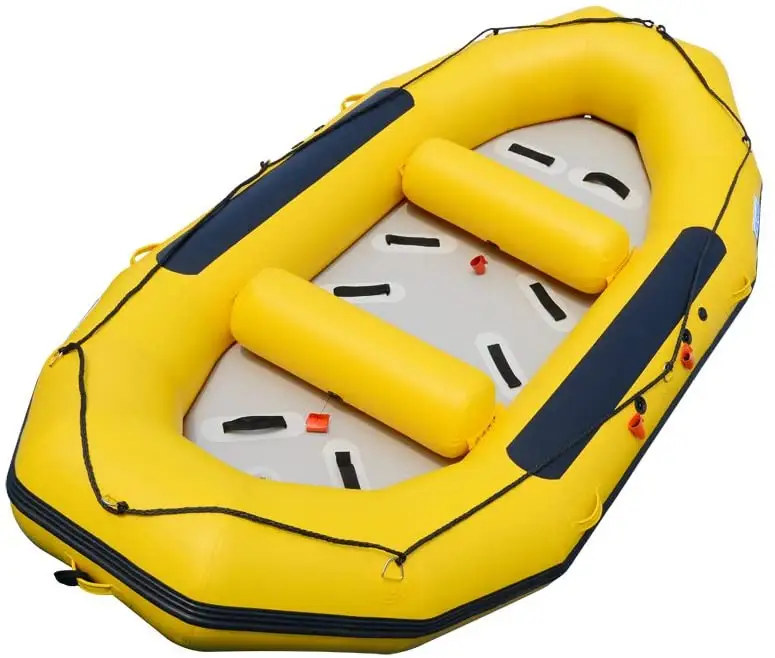 1.2 millimetri PVC 13ft Gonfiabile Raft 6 Persona Bianco Acqua di Salvataggio Zattera Galleggiante