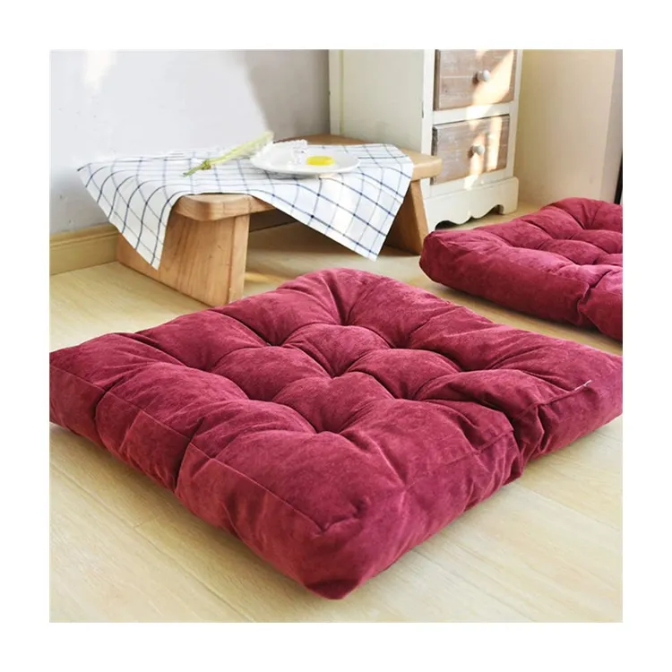 Almofada de chão quadrado para sofá, almofada de subolmação para piso ao ar livre e meditação