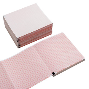 22.5cm x 29cm 6 Channel Z lipat kertas Ecg Red Grid 8.5*11 110mm X 20m 145mm kertas termal untuk Ecg - Product Image 1