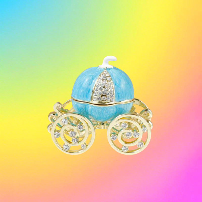 Calèche citrouille bleue