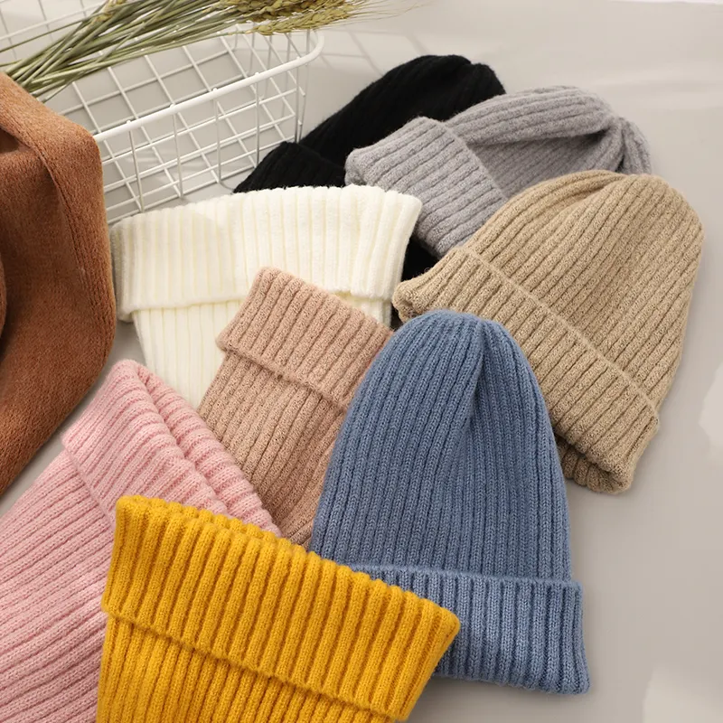 Neuer Stil billiger Preis viele Farben schlichte Winter frauen stricken Mütze