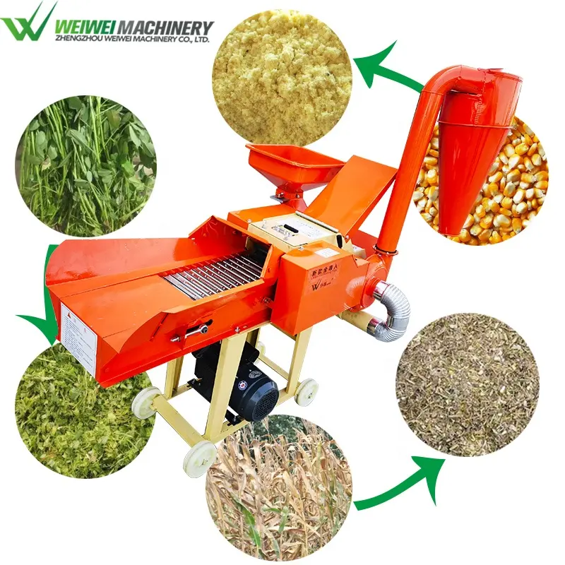 Weiwei machine de coupe d'herbe pour les aliments pour la ferme laitière pour la vache 1-2.8 t/h