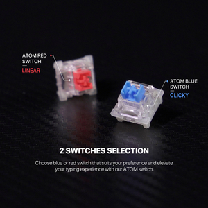 Fantech ATOM63 MK874V2 MORI 63 <strong>Keys</strong> Layout Wired Mechanical <strong>Keyboard</strong> <strong>Replaceable</strong> Red &amp; Blue Switch RGB Backlight Gaming <strong>Keyboard</strong> - Product Image 3