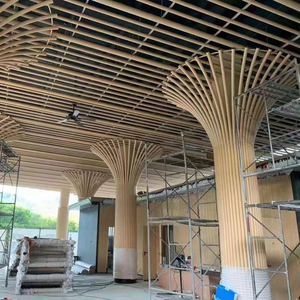天花板类型铝建筑材料/弯曲3D设计铝天花板管波浪天花板 - Product Image 1