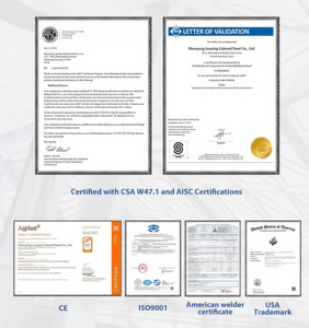 מבנה פרפאב מבנה פלדה מודרני עבור משרדים מודולריים או סדנאות עם קיר זכוכית עמיד - Product Image 6